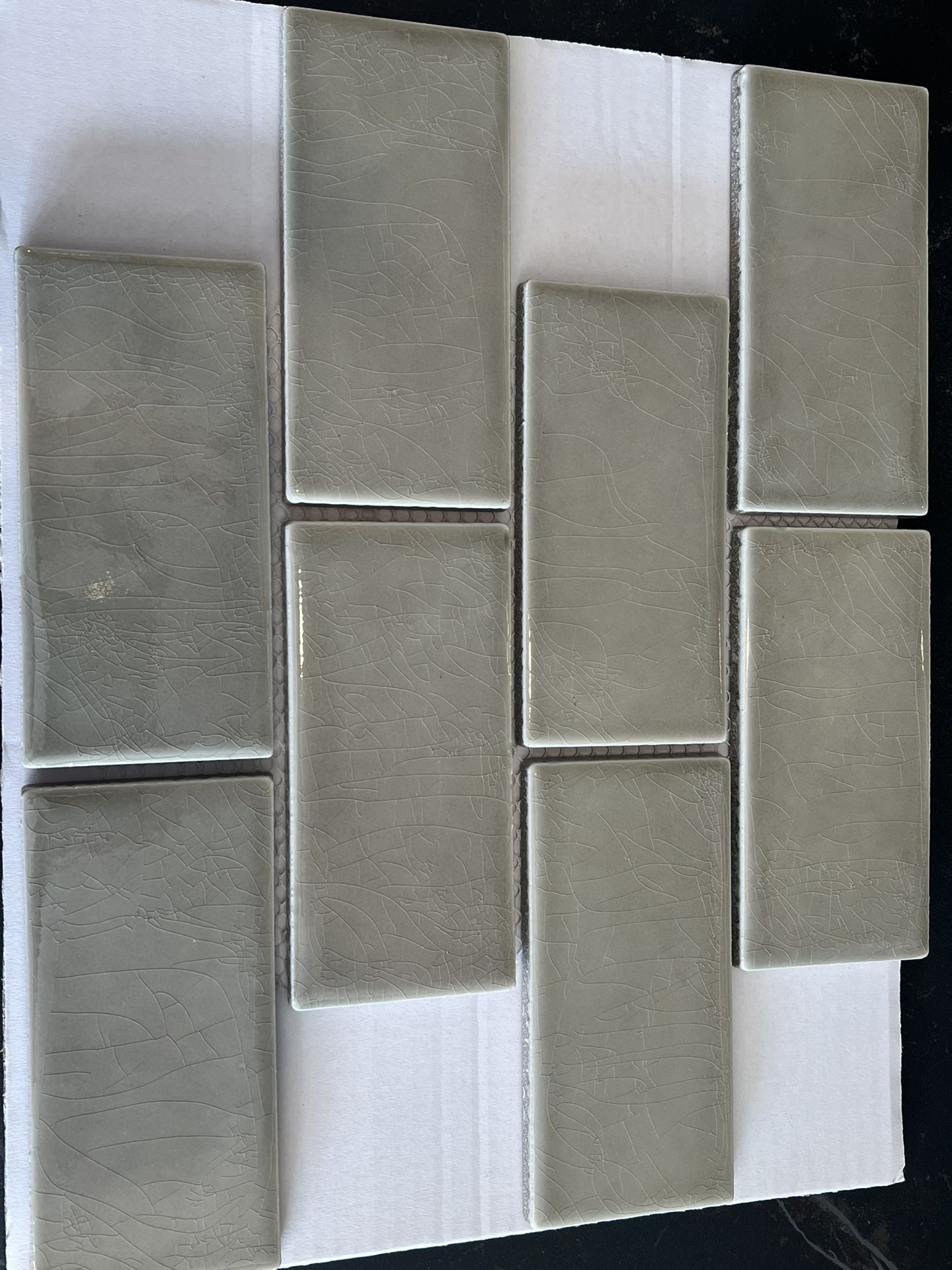 Subway Tile- 24SQ FT- 12x12 sheets- 3x6 Subway