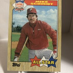 1987 Topps Mike Schmidt Philadelphia Phillies Card #597