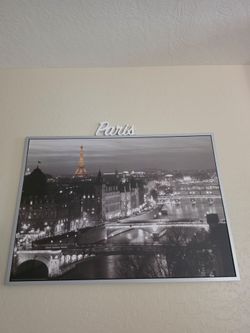 Paris Art Piece with Frame