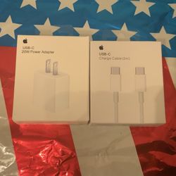 20W Adapter +USBC Cord For Apple Devices