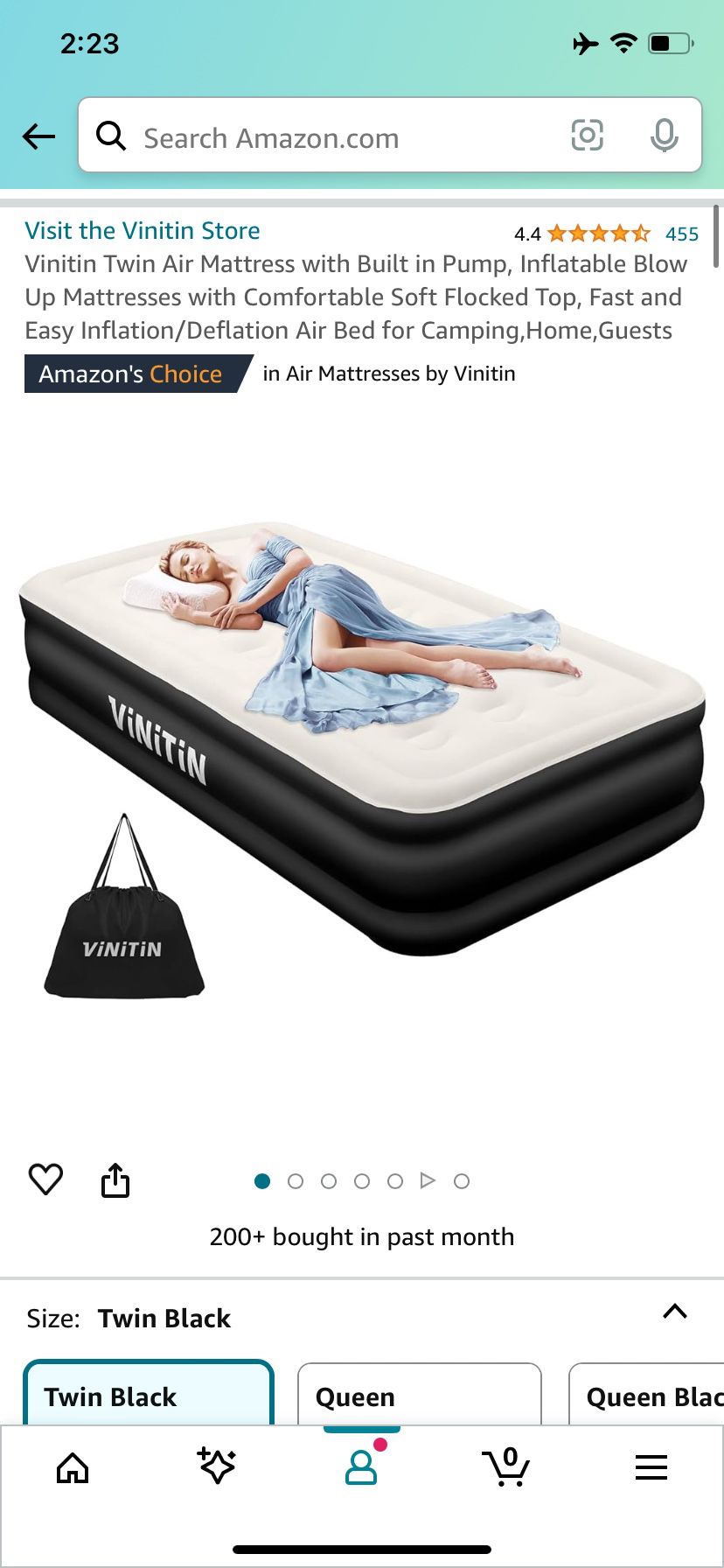 In San Marcos - New Twin Size Raised Air Mattress With Built-in Pump