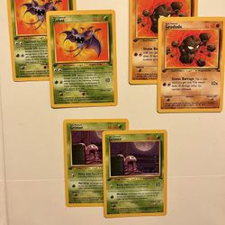 1st Edition Pokemon Fossil Zubat, Geodude, Grimer: $3 Each
