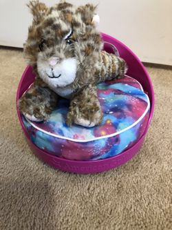 American girl pet bed and Lea Clark Margai cat