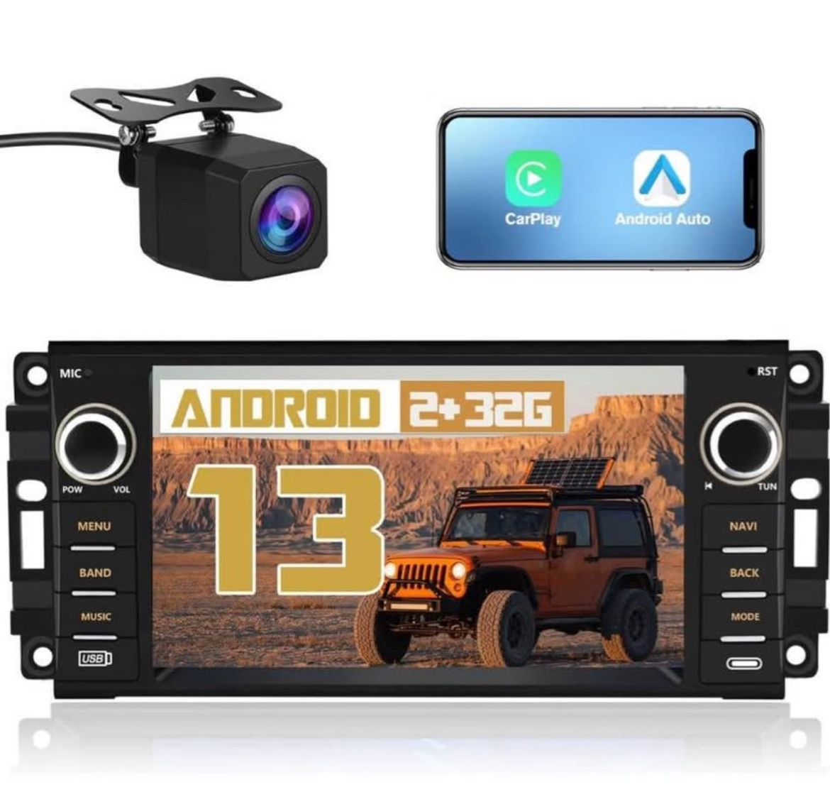 Stereo for Jeep, Dodge, Chrysler 2005-2018