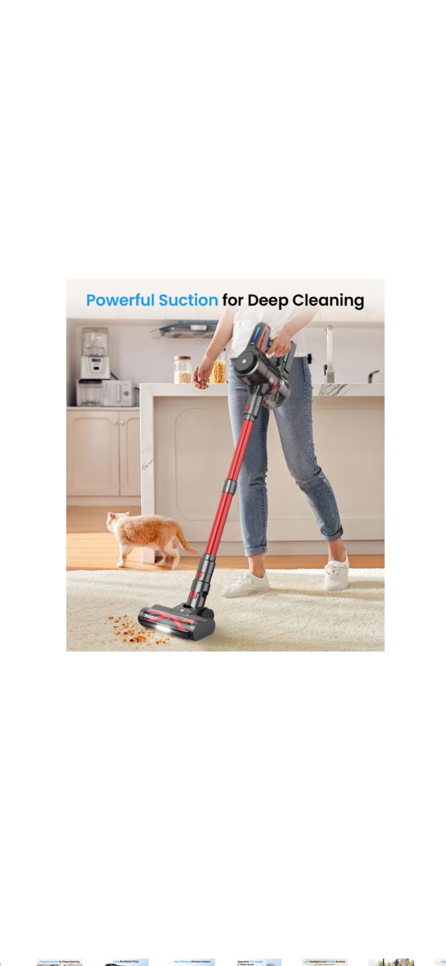 N8 Cordless Vacuum Cleaner,Lightweight Stick Vacuum With - View #3