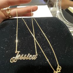 10K Oro 14K Name Pendant