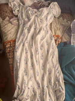 White And Blue Sun Dress