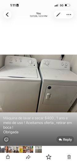 Washer and dryer
