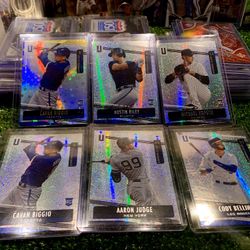 Panini Unparalleled Cavan Biggio Rookie Baseball Cards Austin Riley Braves Aaron Judge Yankees
