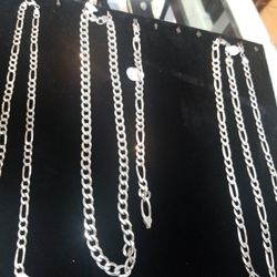 Sterling silver man's necklace and matching bracelet