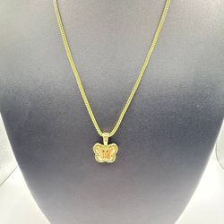 CADENA DE ORO TREBOL NEGRO