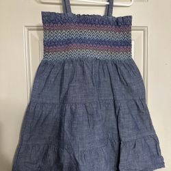 Ruched Denim Dress
