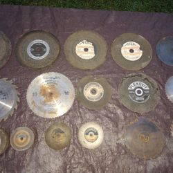 Lot Circular Carbide Saw Blades And Grinding Wheels,Lot of 16.