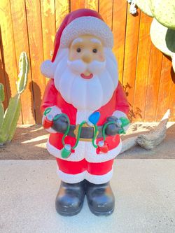 Christmas Santa Clause Light-up LED Holiday Blow Mold Decoration