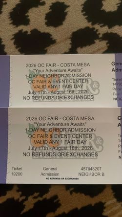 OC Fair tickets