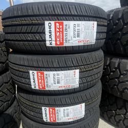 205/55/16 Kumho 4 New Tires Installed And Balanced 50,000 Miles Warranty