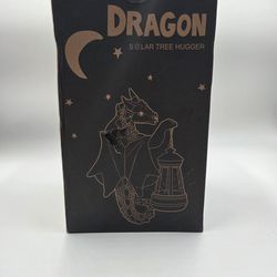 Goodeco Dragon Tree Hugger Solar Lantern Garden Statue - 9.3" Resin Art Decor