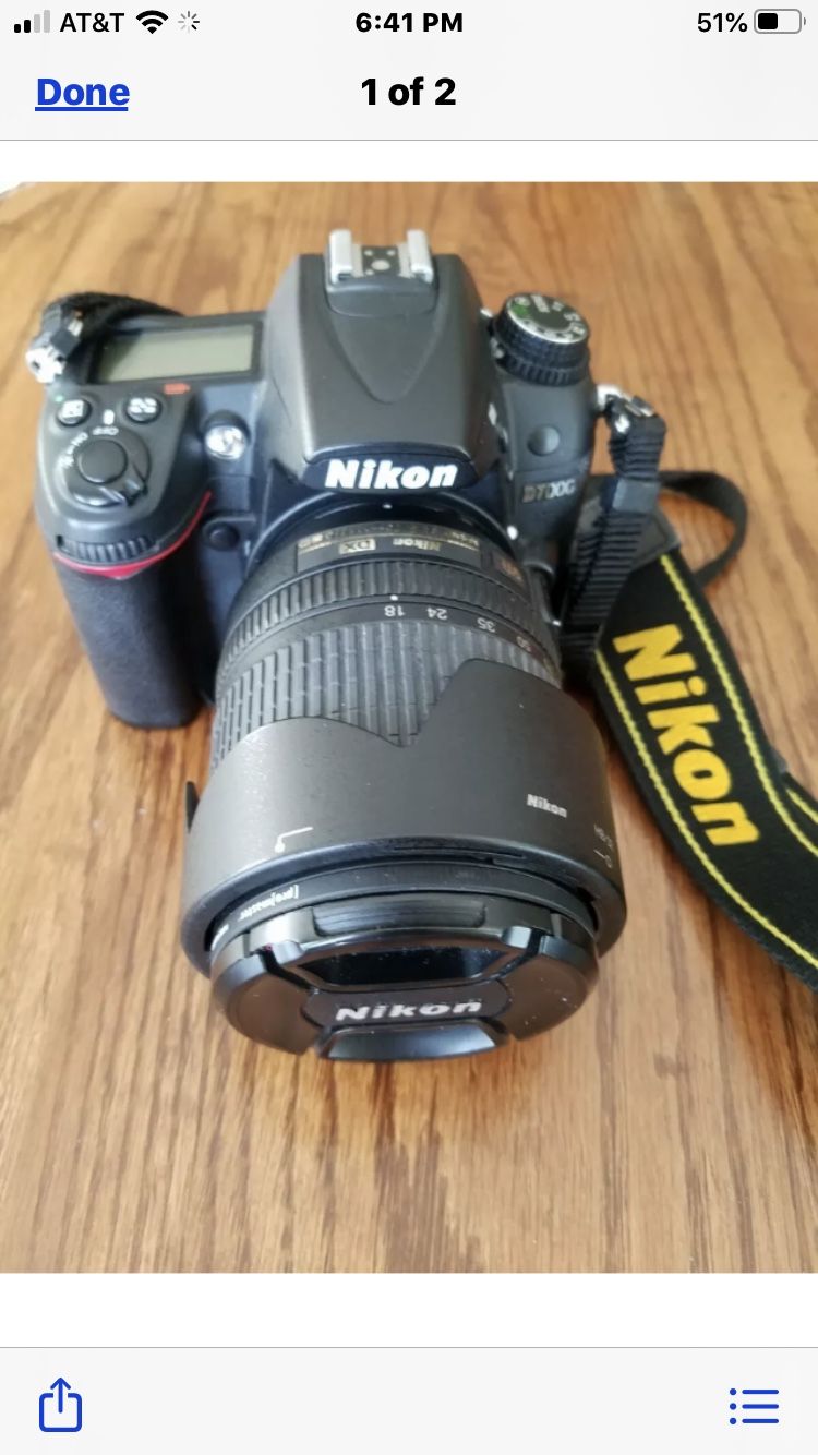 Nikon D7000 with battery and charger (used); cones with tripod and high powered lens!