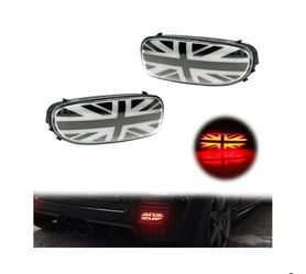 New New Euro Union Jack Rear Fog Running Lights for Mini Cooper R56 R57 R58 R59 S JCW 06-13 R56 Hatchback 07-15 R57 Convertible Upgrade Rear Fog Lamp