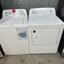 AMANA TOP LOAD WASHER & GAS DRYER 