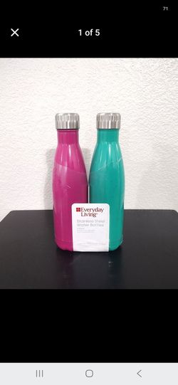 Brand New Everyday Living 16.4oz Stainless Steel Water Bottles