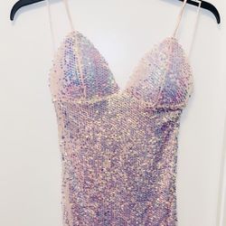 Fashion  Nova Blush Sequins Dress