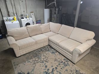 Cream/Beige 2 Piece Sectional