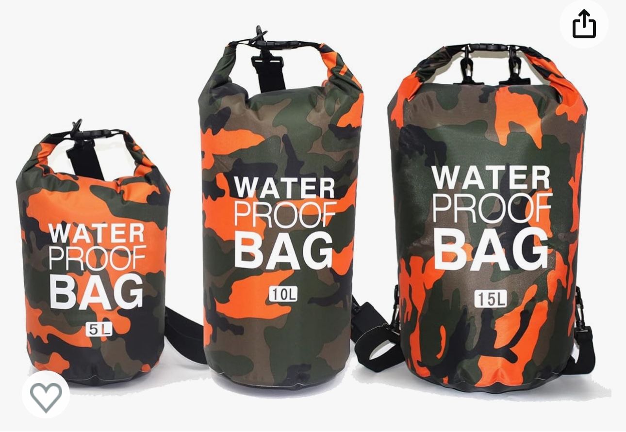 Conquer the Waters: ANTERRoof Camouflage Dry Bag Trio for All Adventures