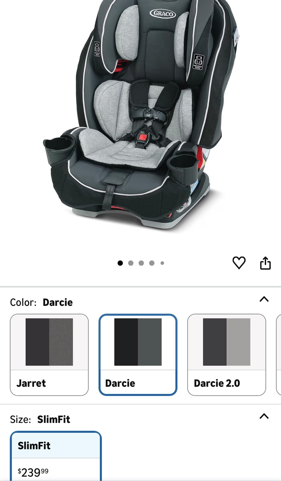 Seat Car 3-1 Graco New $160