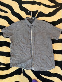 Ted Baker Men's Short Sleeve Geometric Pattern Button-Down Shirt