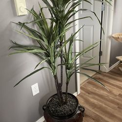 Faux palm plant