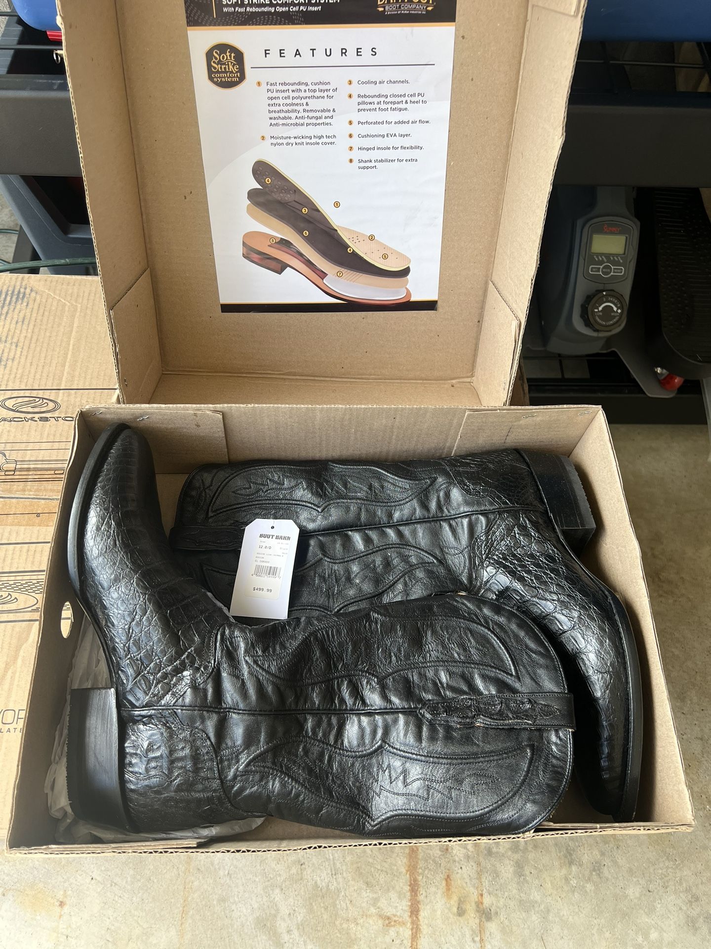 El Dorado Caiman Cowboy Boots Size 12