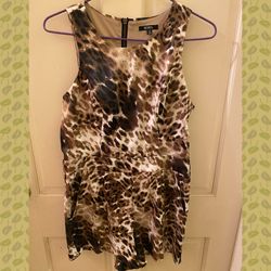 Adorable XOXO Leopard Print Sleeveless Mini Romper