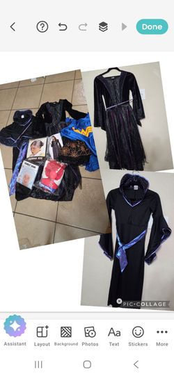 Halloween Costume & Wig Bundle Lot