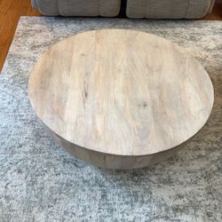 Gray Pottery Barn Coffee Table