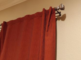 Curtain rods and curtain for living room