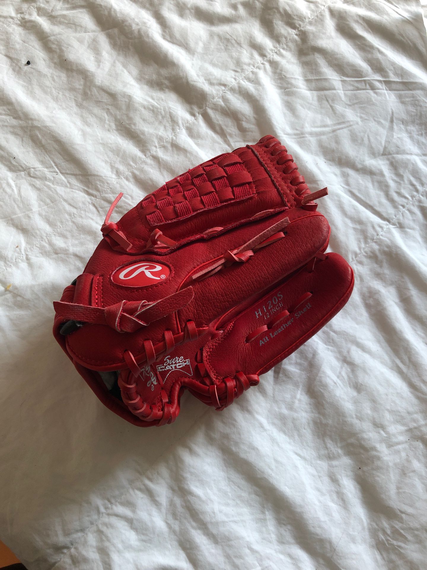 Red baseball glove