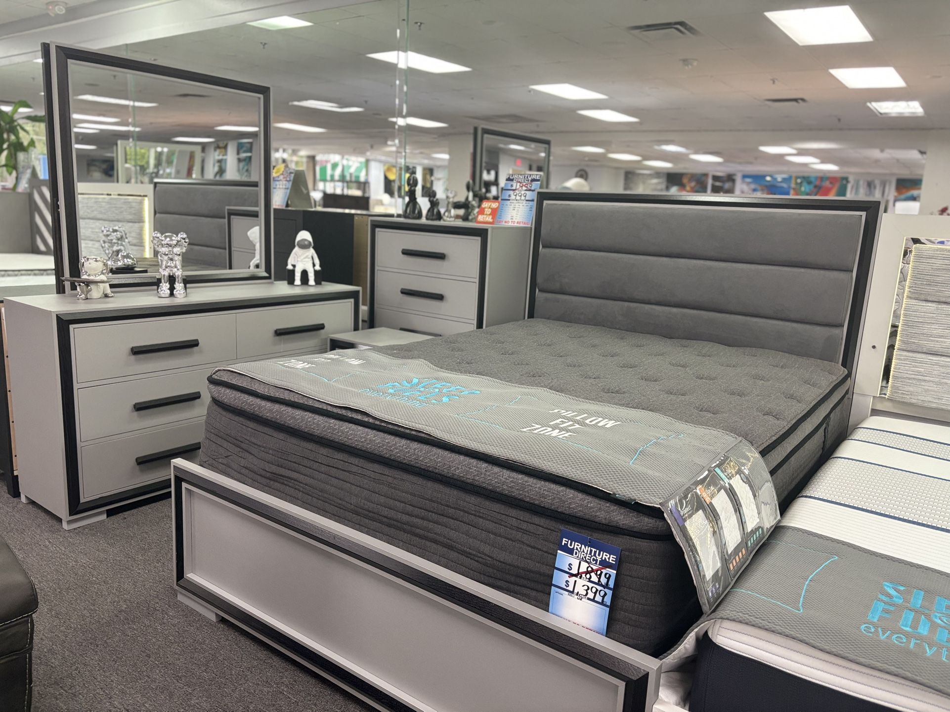 Gray/ Black 5pc Bedroom Set For Sale ( Brand New Furniture) Blowout Liquidation Sale Now!