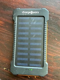 Charge Worx Rugged Solar-Powered Power Bank with wireless charging