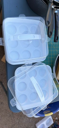 Two cupcake carriers
