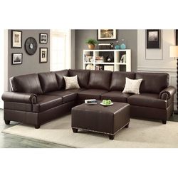 New leather sofa sectional