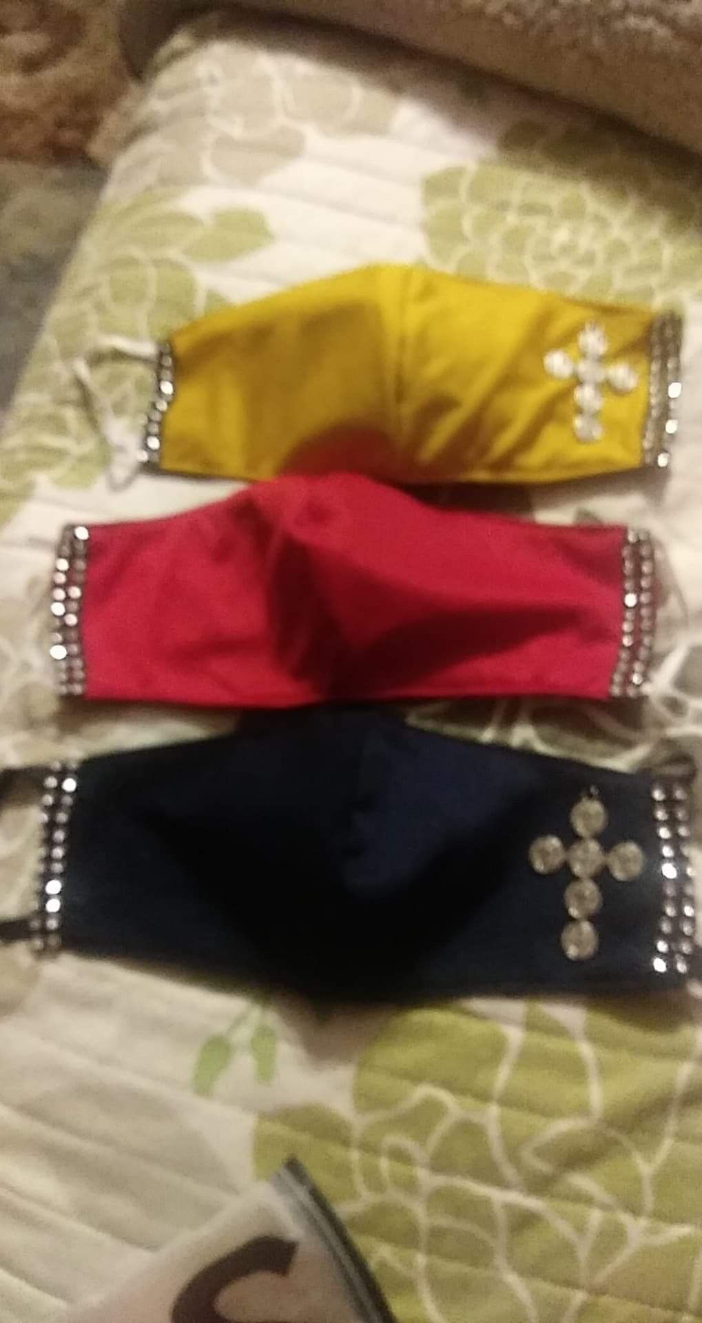 Face masks..men 5$)kids 6$) woman 8$