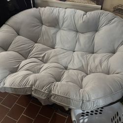 Gray Cushioned Couch Chair