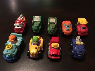 Fischer price and Tonka trucks