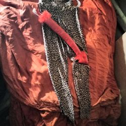 Halloween: leopard leotards with devil' s tail