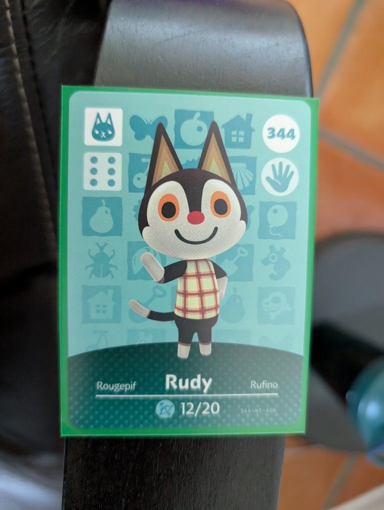 Animal Crossing Amiibo Card- Rudy