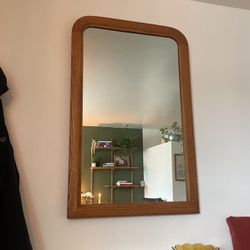 Large Arch Wood Frame Mirror