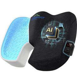 Office Chair Seat Cushion - Intelligent Sedentary & Crossed Legs Reminder Gel Memory Foam Cushions for Tailbone Pain and Sciatica Pain Relief