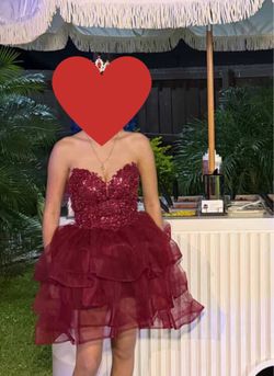 Burgundy dress