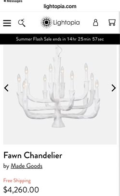 Made Goods Fawn Chandelier White